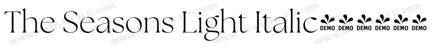 The Seasons Light Italic字体转换